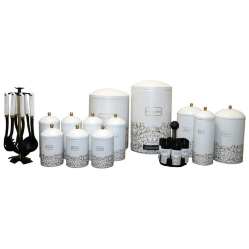 سرویس آشپزخانه 26 پارچه طرح ارکیده رنگ سفید