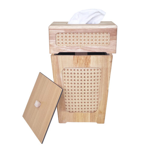 سطل و دستمال رابر حصیری