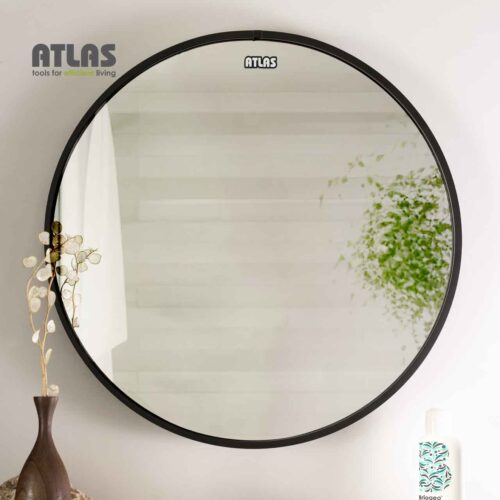 آینه ی گرد تمام آلومینیوم مدل ارغوان