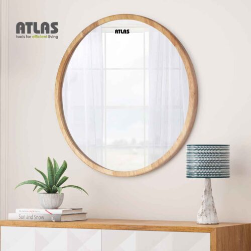 آینه گرد تمام چوب نهال