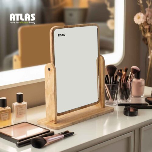 آینه ی رومیزی تمام چوب مدل دلوین