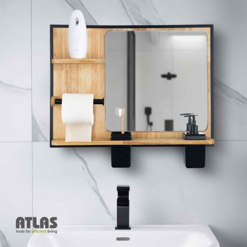 ست آینه آلومینیوم – چوب مدل نیوار