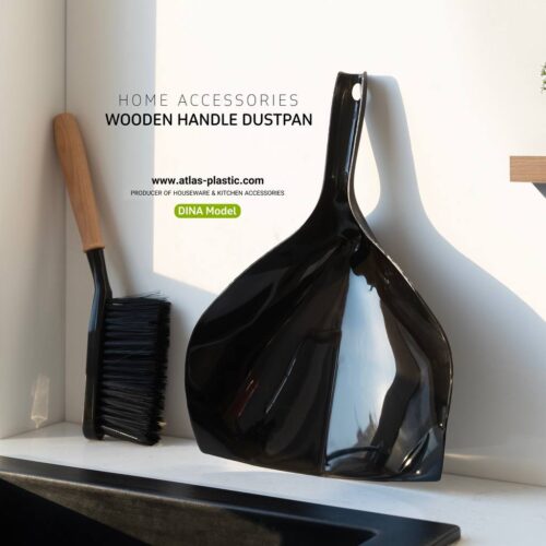 جارو خاک انداز دسته چوب مدل دینا