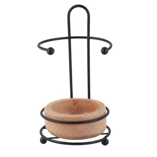 زیر قاشقی چوبی گرد