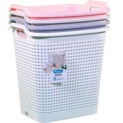 سبد رخت مستطیل چرخ دار متوسط هوم کت HOMEKET طرح مایا کد 3818
