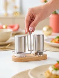 استند چوبی نمک پاش و فلفل هوم کت HOMEKET استیل کد 3986