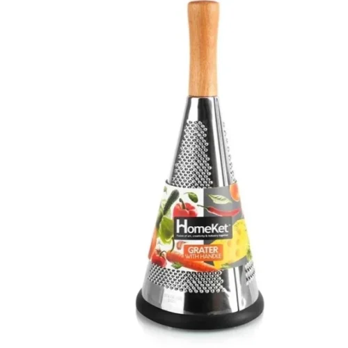 رنده مخروطی دسته چوبی بزرگ هوم کت HOMEKET طرح ریرا کد 4290