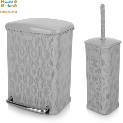 ست سطل کوچک و توالت شو هوم کت HOMEKET طرح فلورا کد 2469